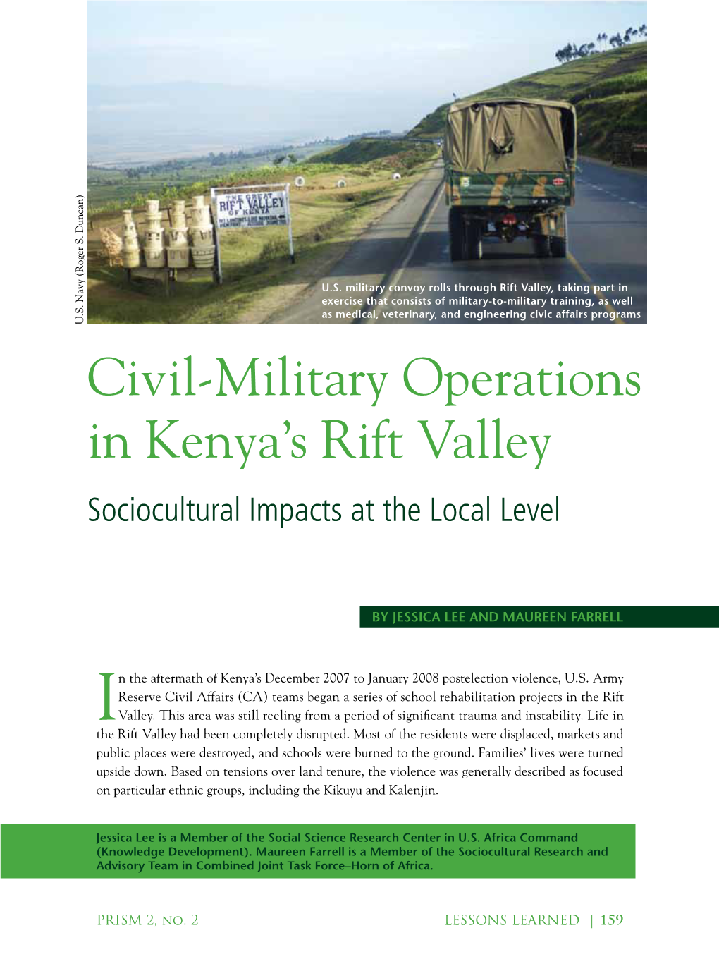Civil-Military Operations in Kenya's Rift Valley