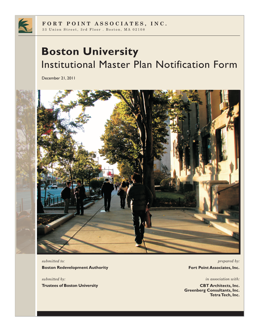 Boston University Institutional Master Plan Notification Form