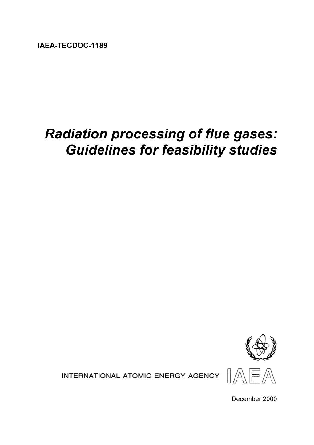 Radiation Processing of Flue Gases: Guidelines for Feasibility Studies