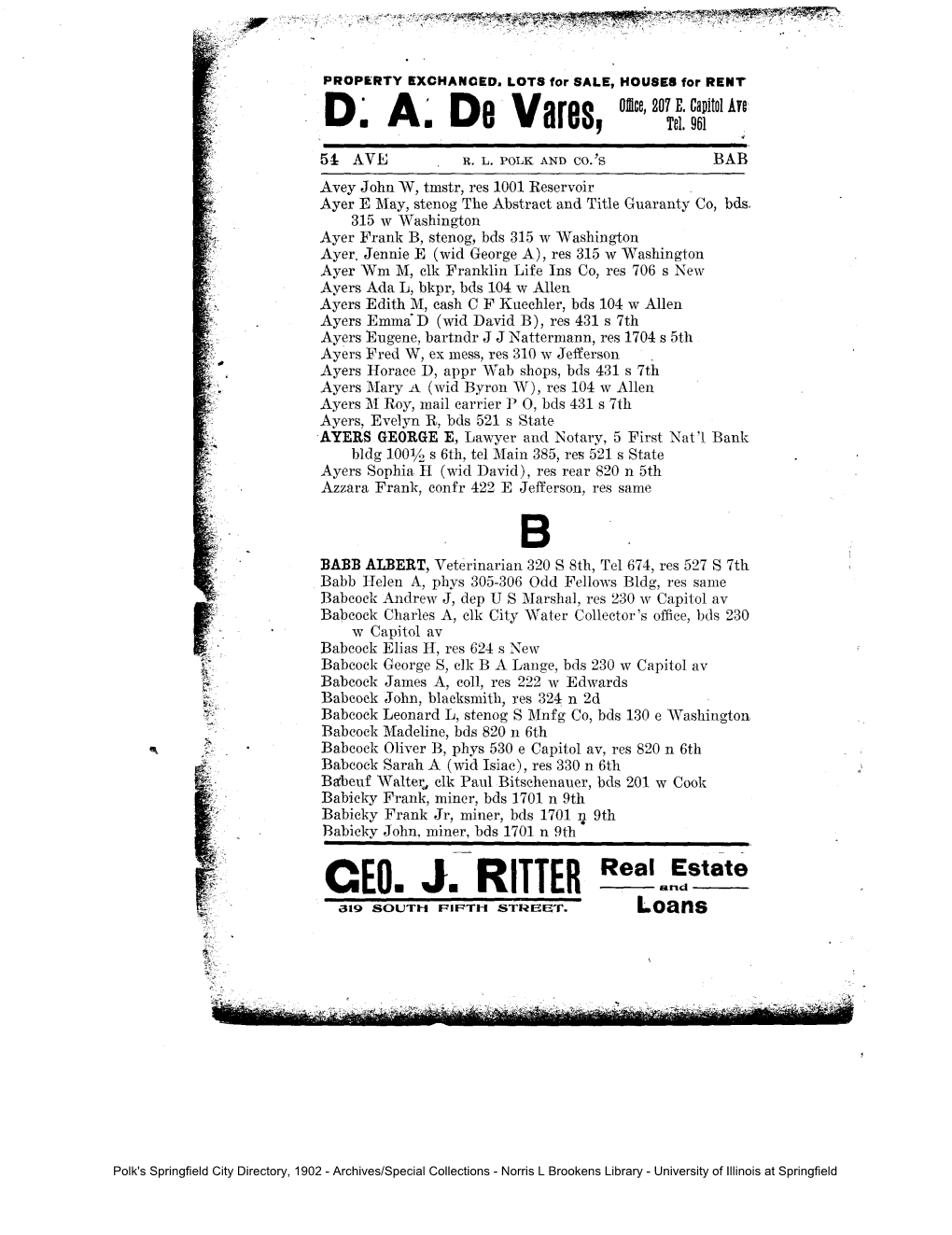 Polk's Springfield City Directory, 1902