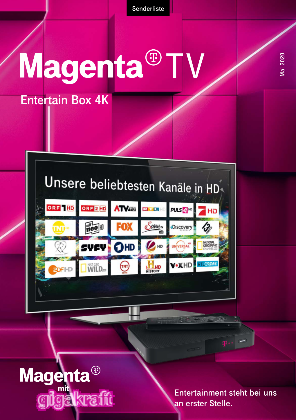 Entertain Box 4K Box Entertain Senderliste TV an Erster Stelle