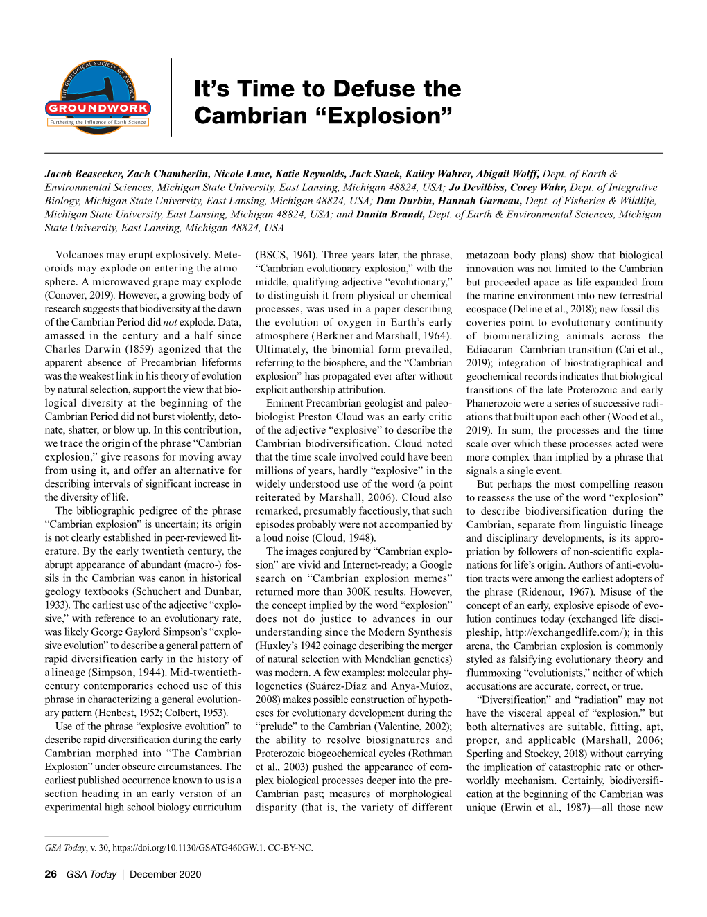 It's Time to Defuse the Cambrian “Explosion”