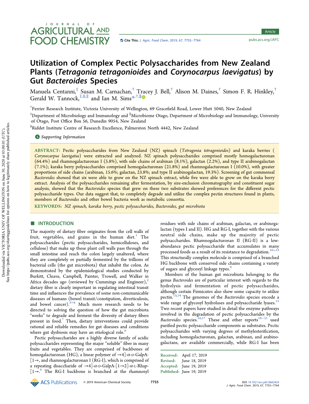 Utilization of Complex Pectic Polysaccharides from New Zealand