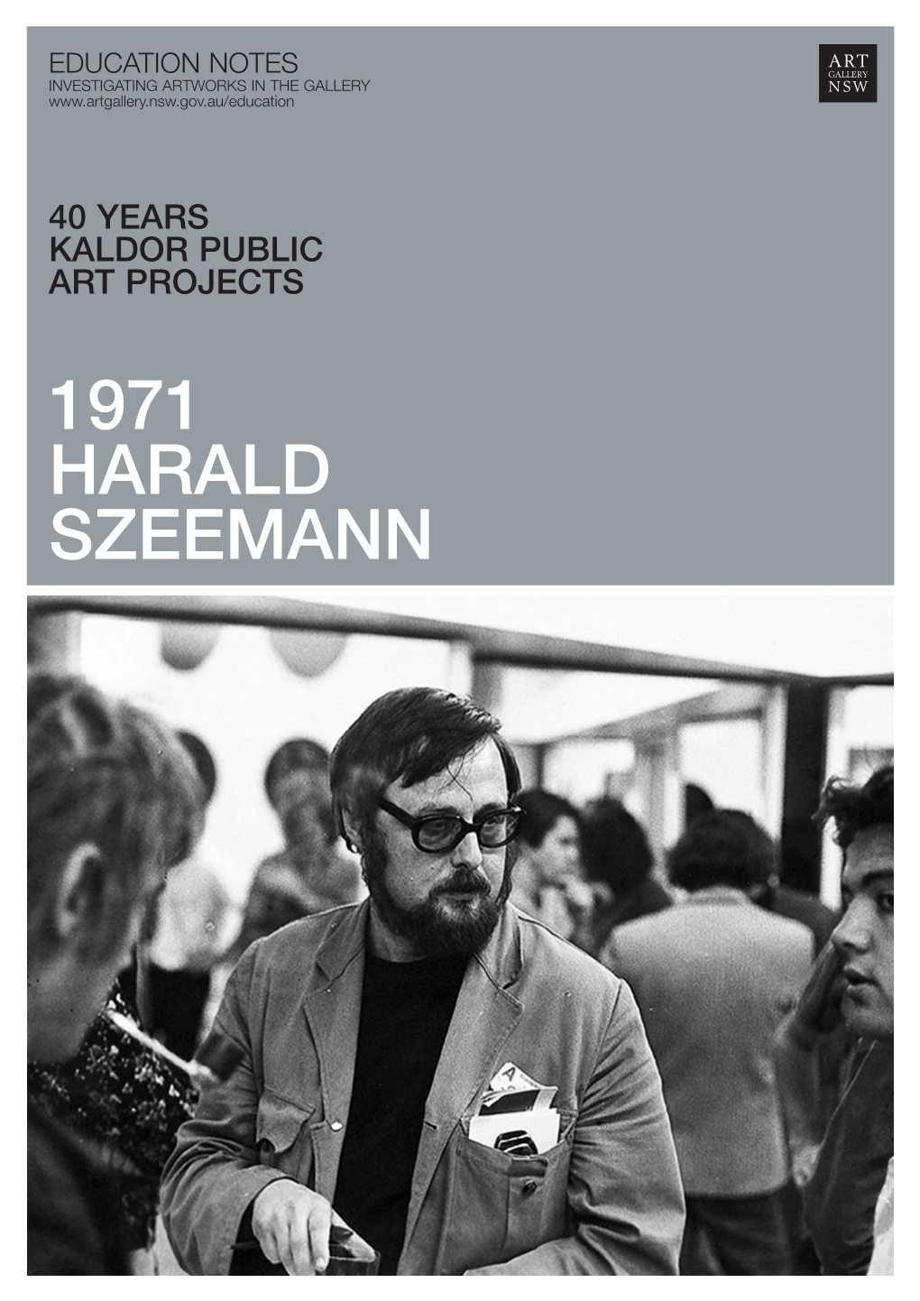 1971 HARALD SZEEMANN 1971 Harald Szeemann