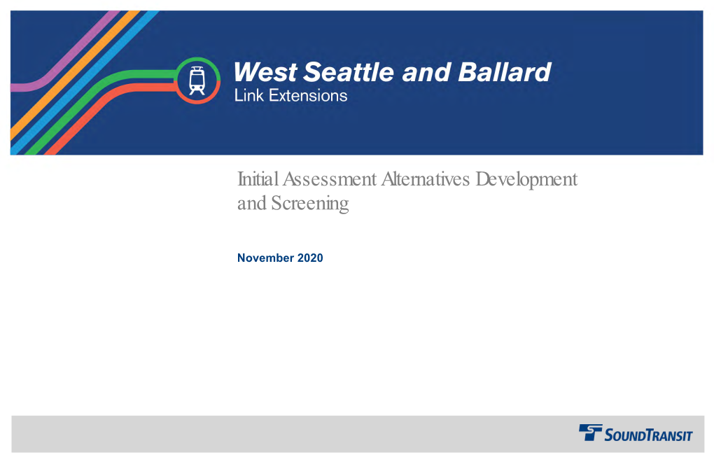 Initial Assessment Alternatives Development and Screening