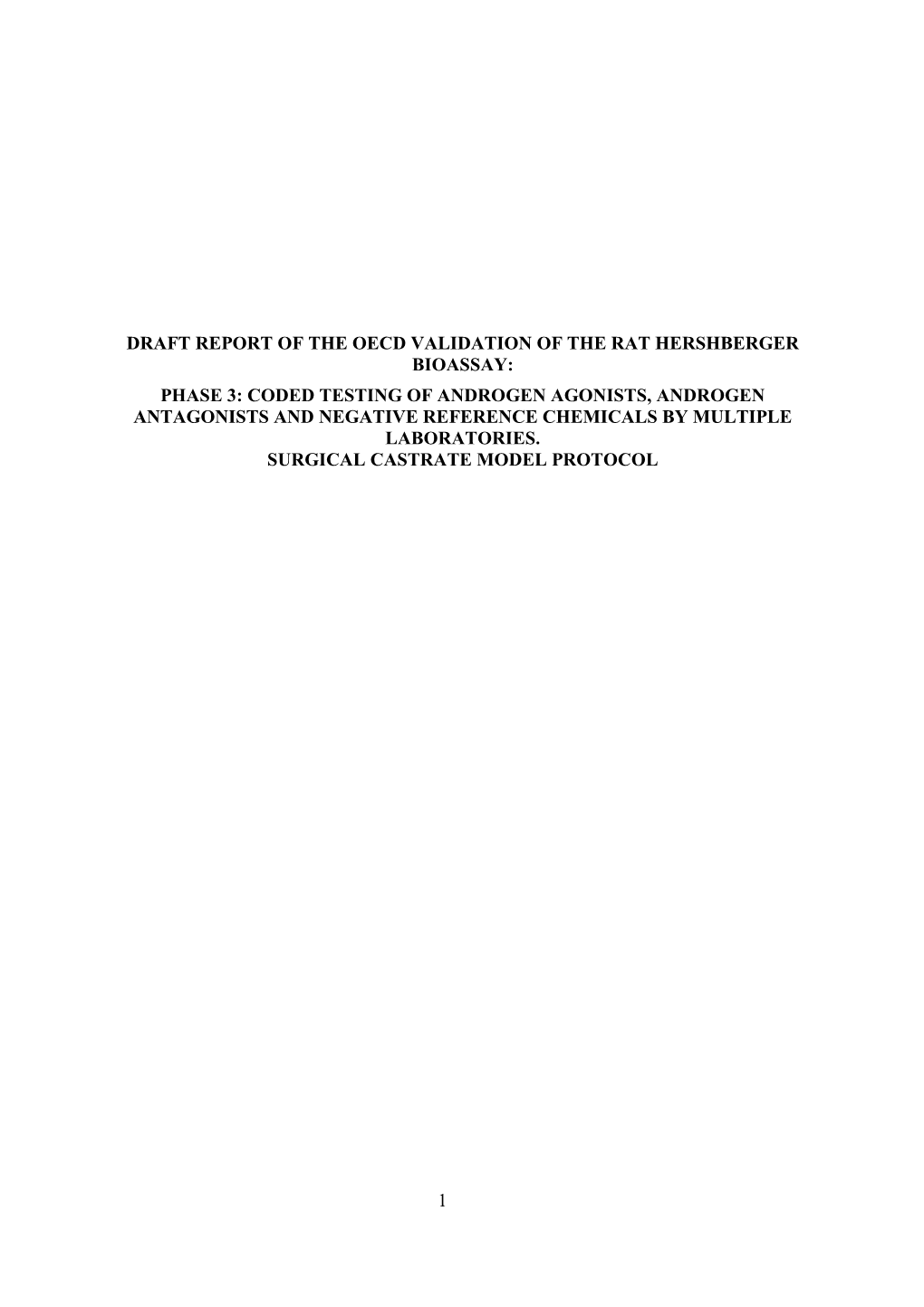 1 Draft Report of the Oecd Validation of the Rat