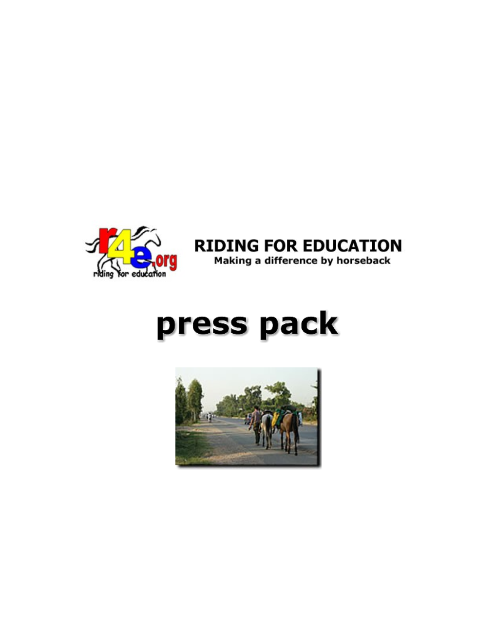 Riding For Education: Information Pack