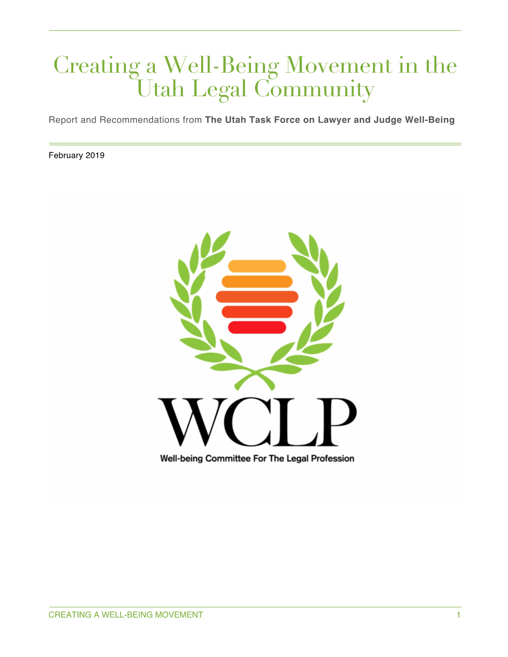 Creating a Well-Being Movement in the Utah Legal Community