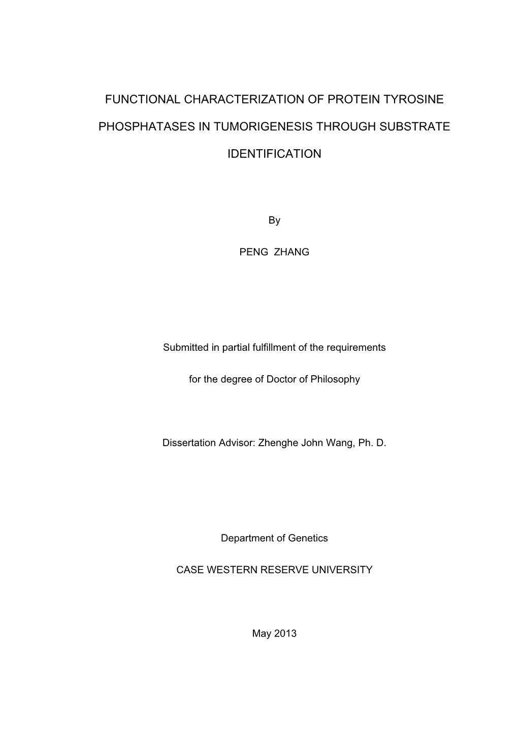 Functional Characterization of Protein Tyrosine