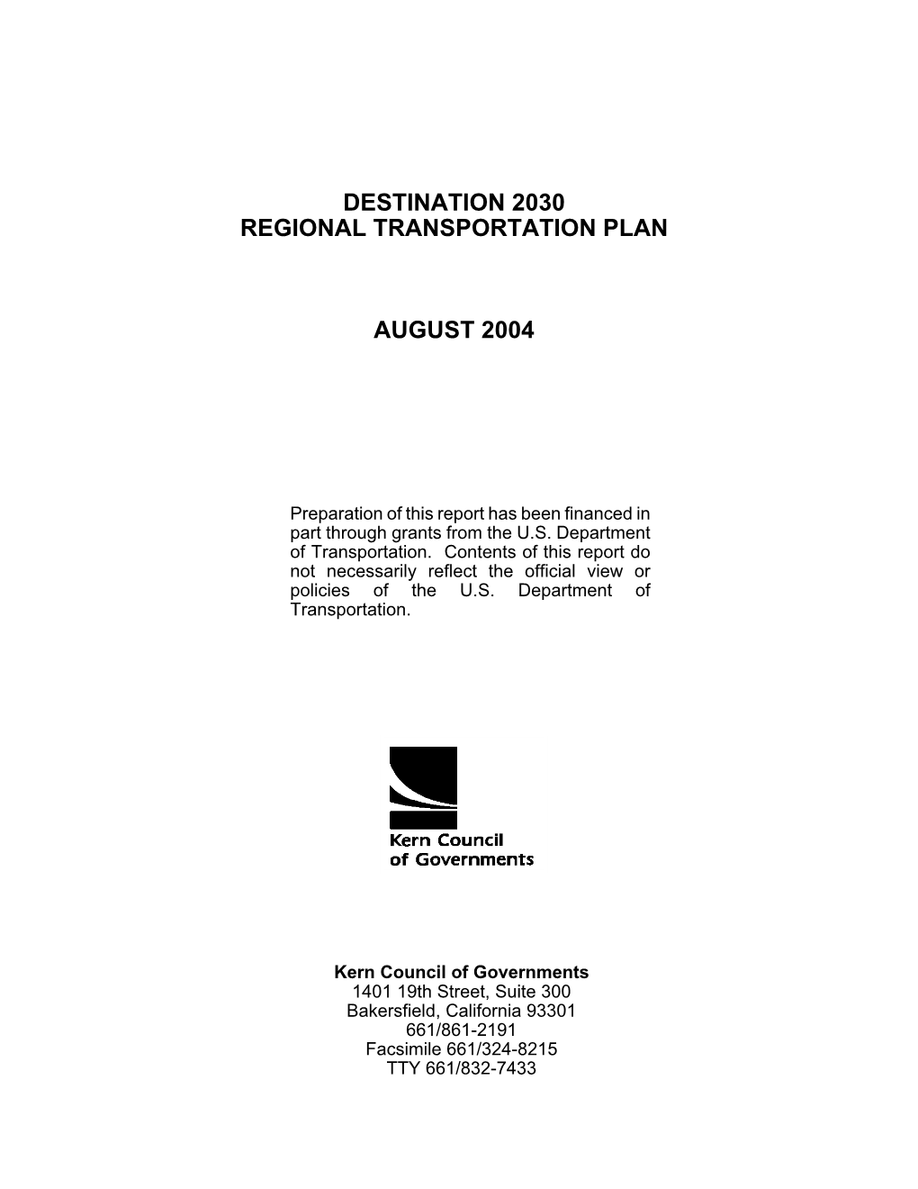 2004 Regional Transportation Plan