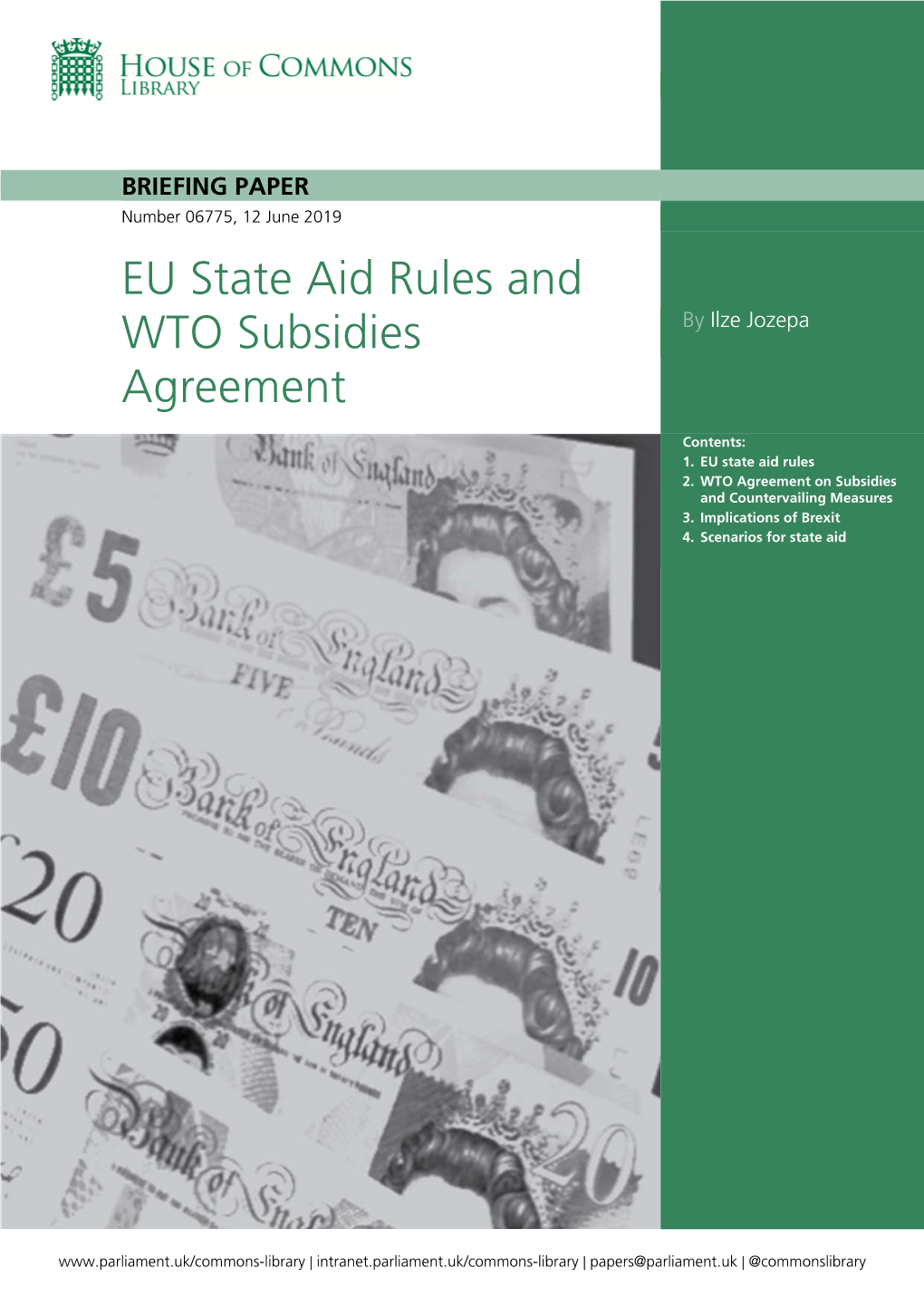 EU State Aid Rules and WTO Subsidies Agreement