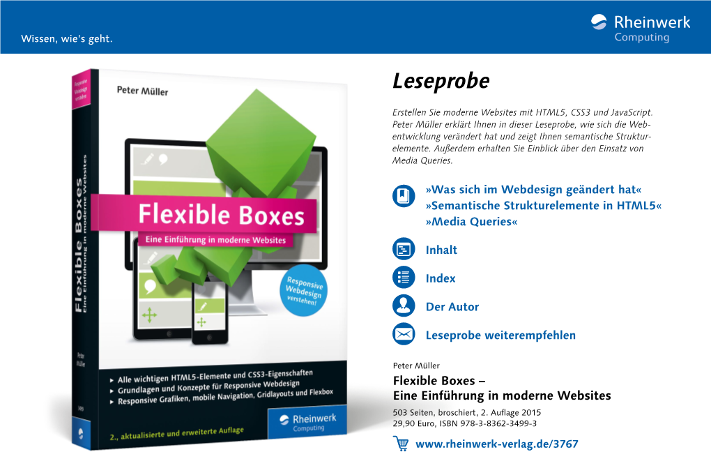 Flexible Boxes – Eine Einführung in Moderne Websites 503 Seiten, Broschiert, 2