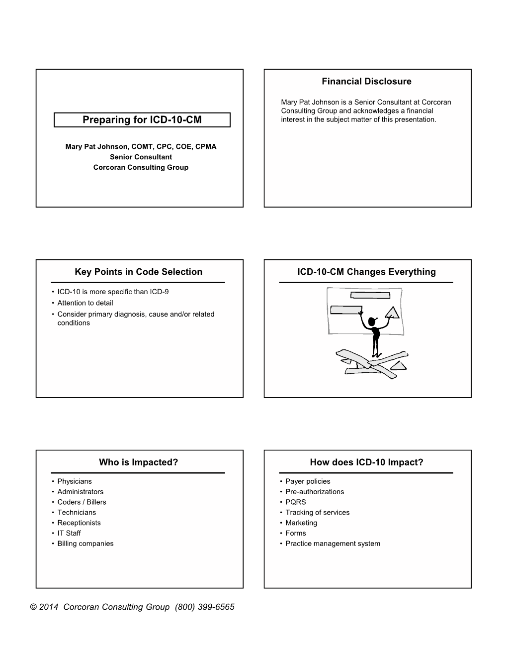 Preparing for ICD-10-CM Interest in the Subject Matter of This Presentation