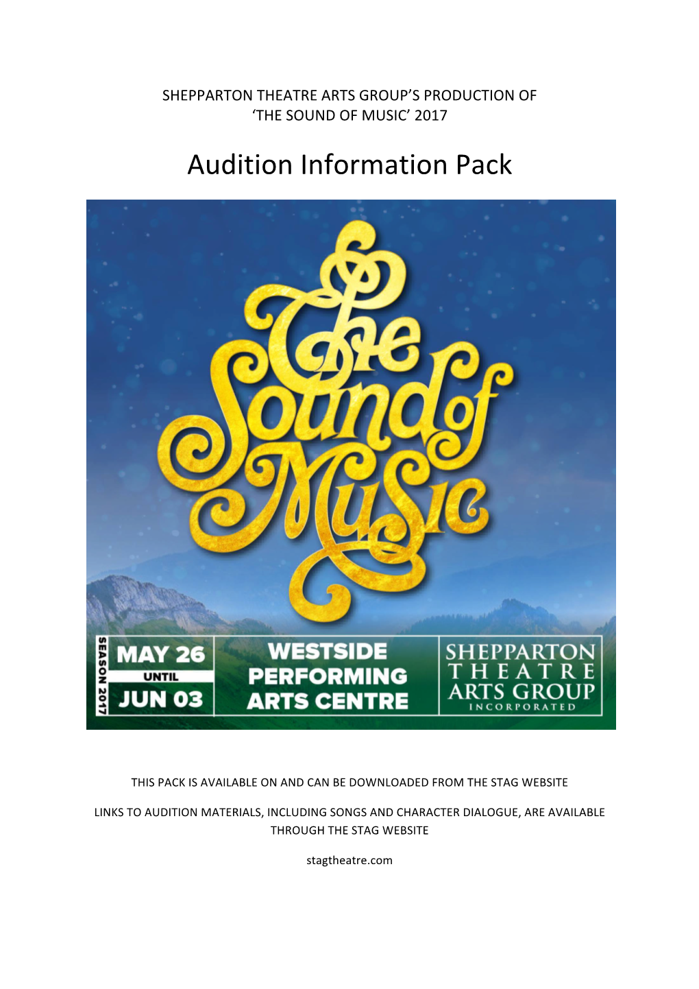 Audition Information Pack