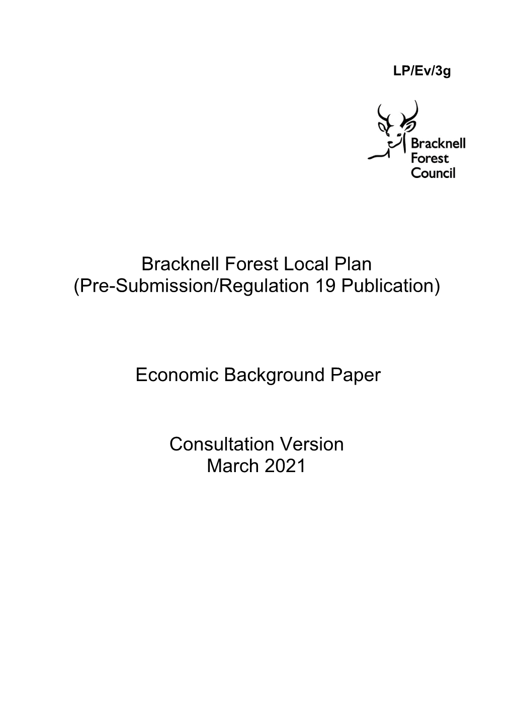 Bracknell Forest Local Plan (Pre-Submission/Regulation 19 Publication)