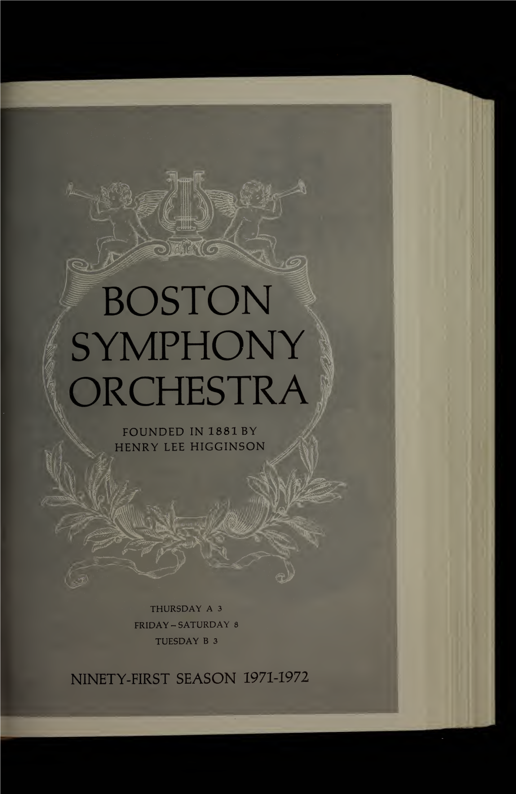 Boston Symphony Orchestra Concert Programs, Season 91, 1971-1972