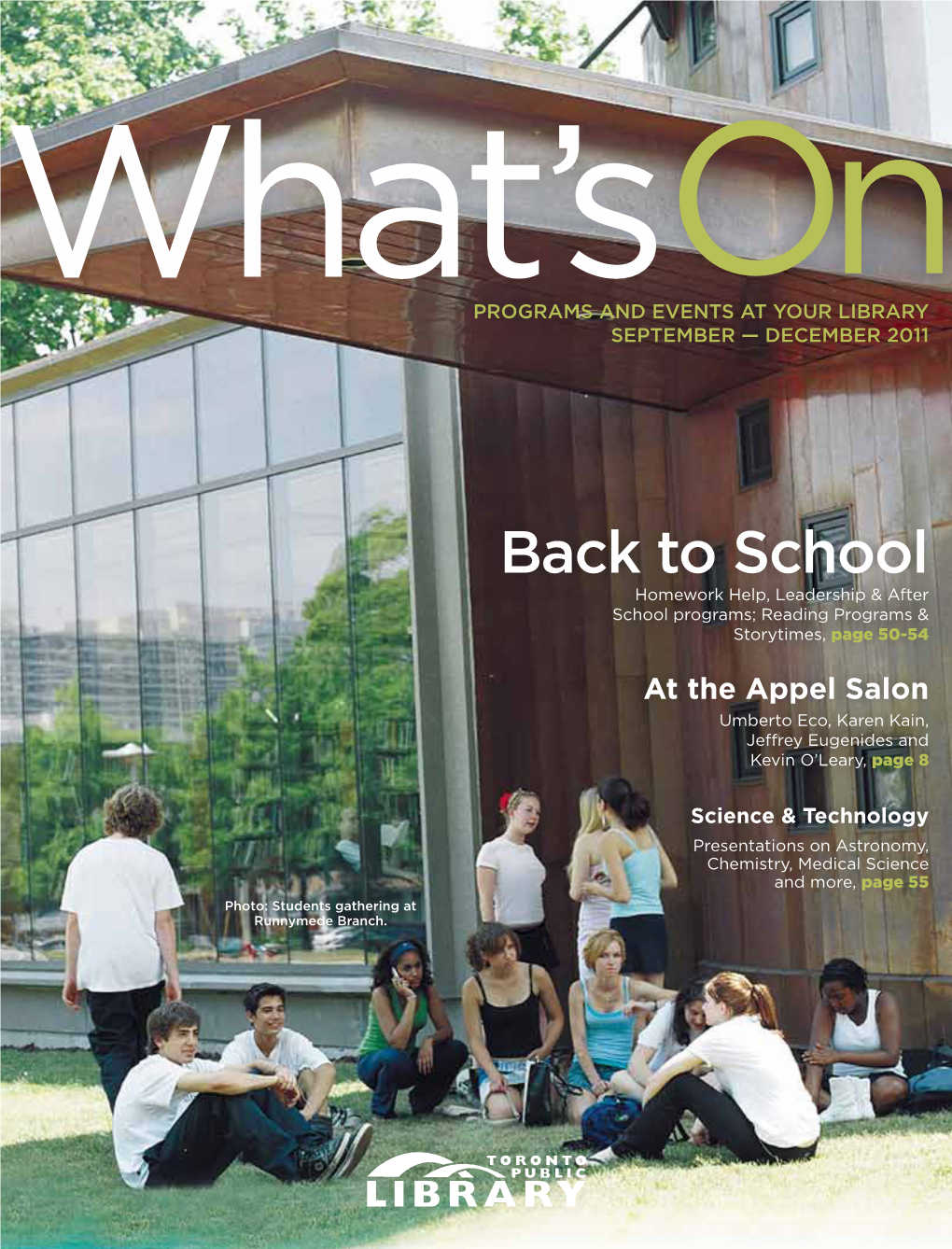 Back to School Homework Help, Leadership & After School Programs; Reading Programs & Storytimes, Page 50-54