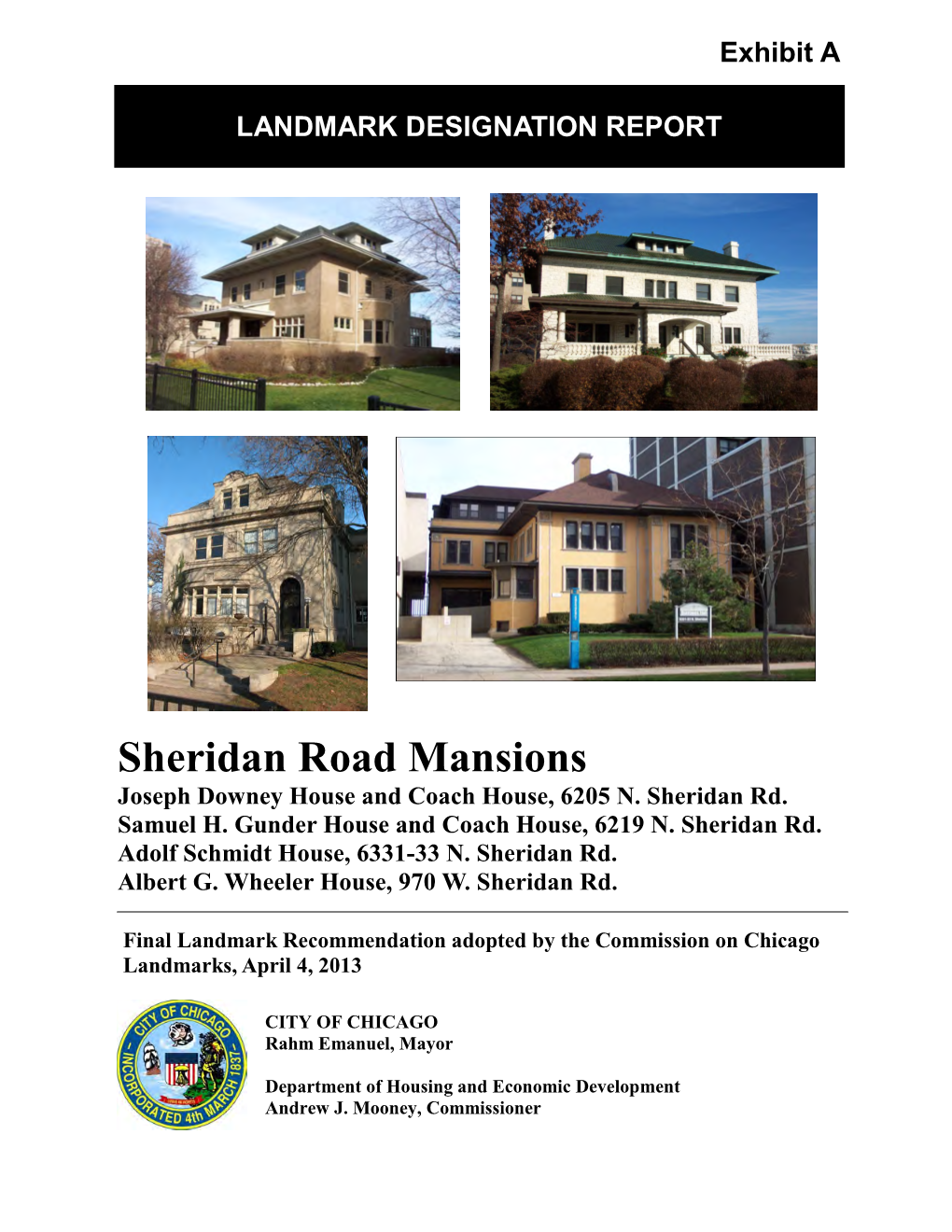 Sheridan Road Mansions Joseph Downey House and Coach House, 6205 N