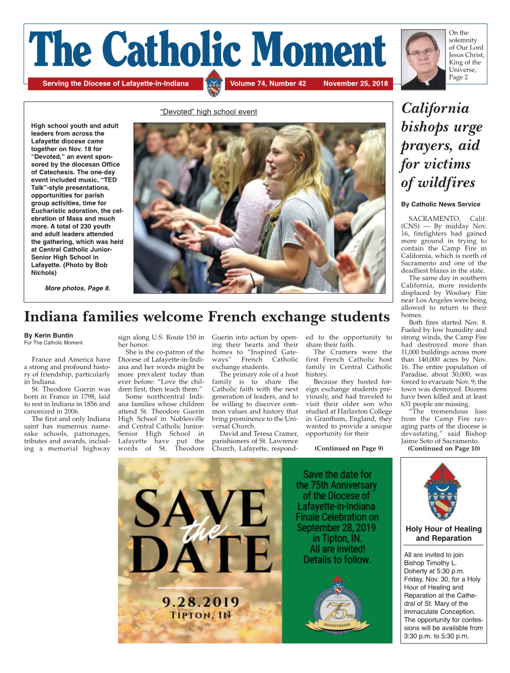 Indiana Families Welcome French Exchange Students California