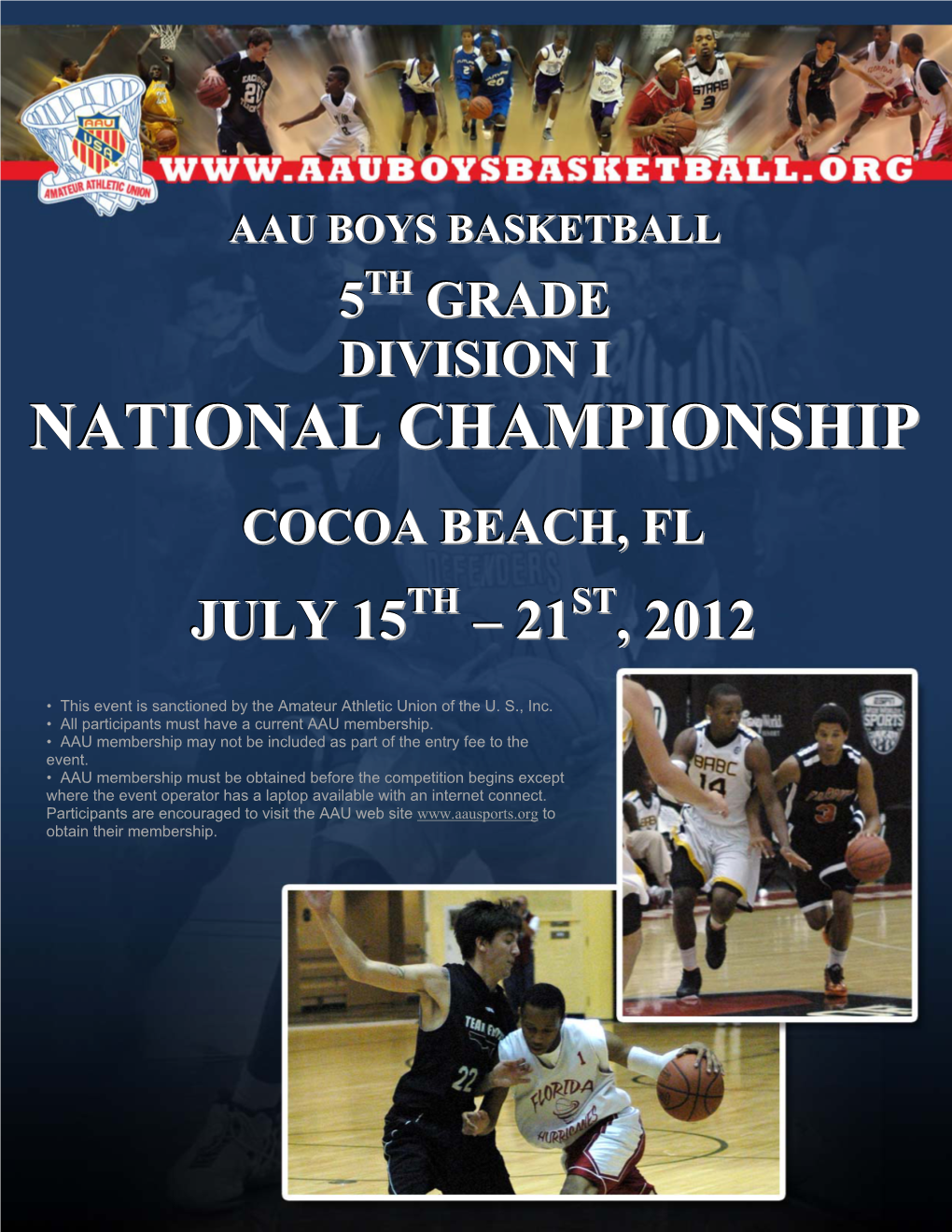 National Championship Hosted By: Space Coast Sports Promotions Cocoa Beach, Fl