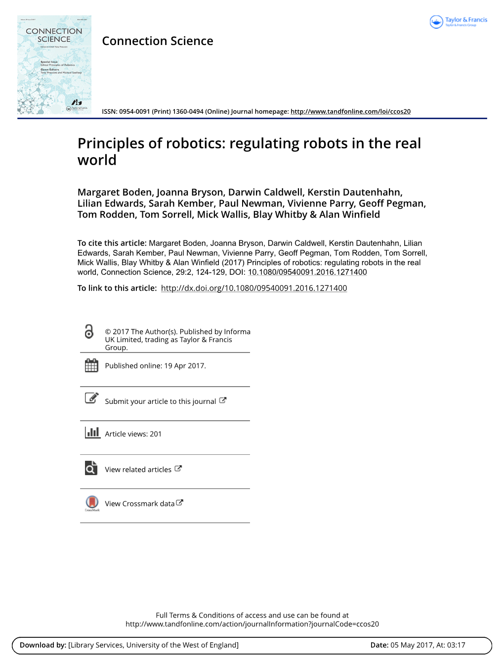 Principles of Robotics: Regulating Robots in the Real World