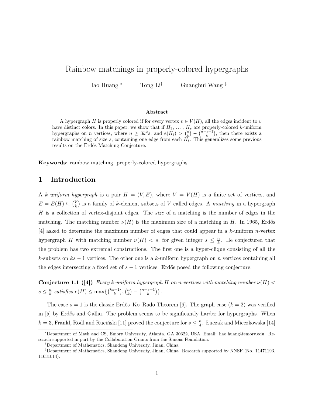 Rainbow Matchings in Properly-Colored Hypergraphs