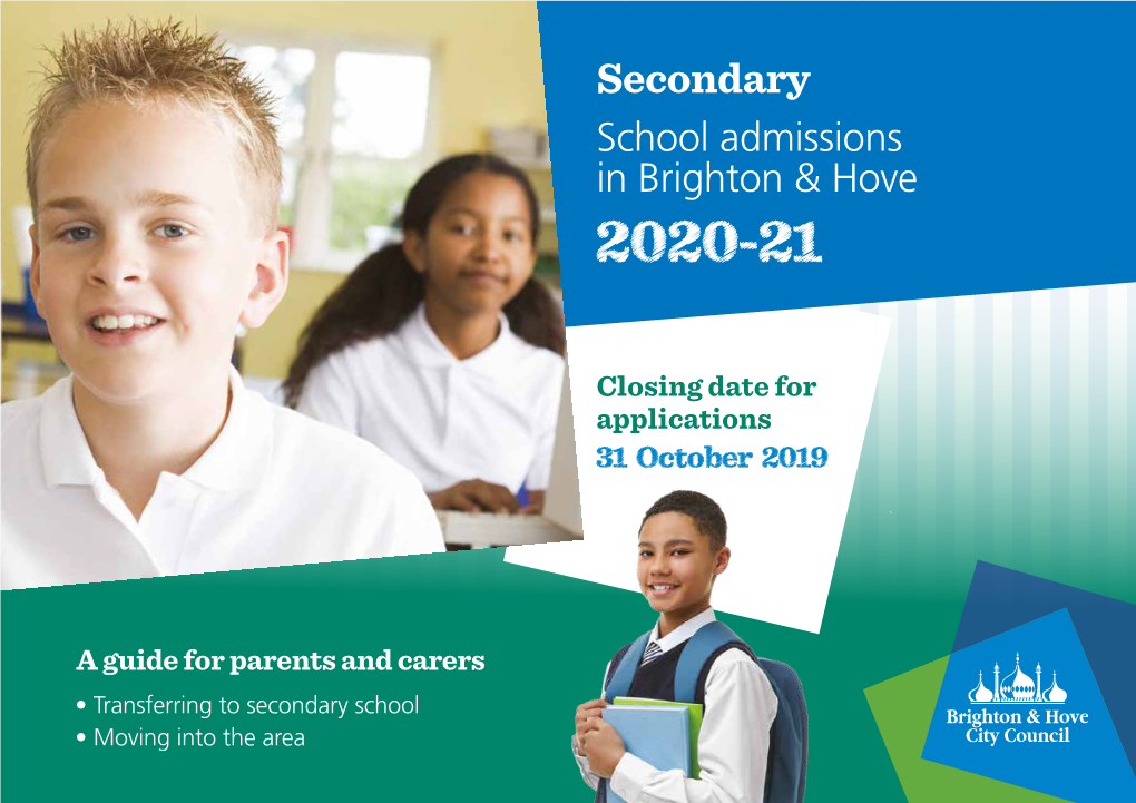 Secondary School Admissions in Brighton & Hove