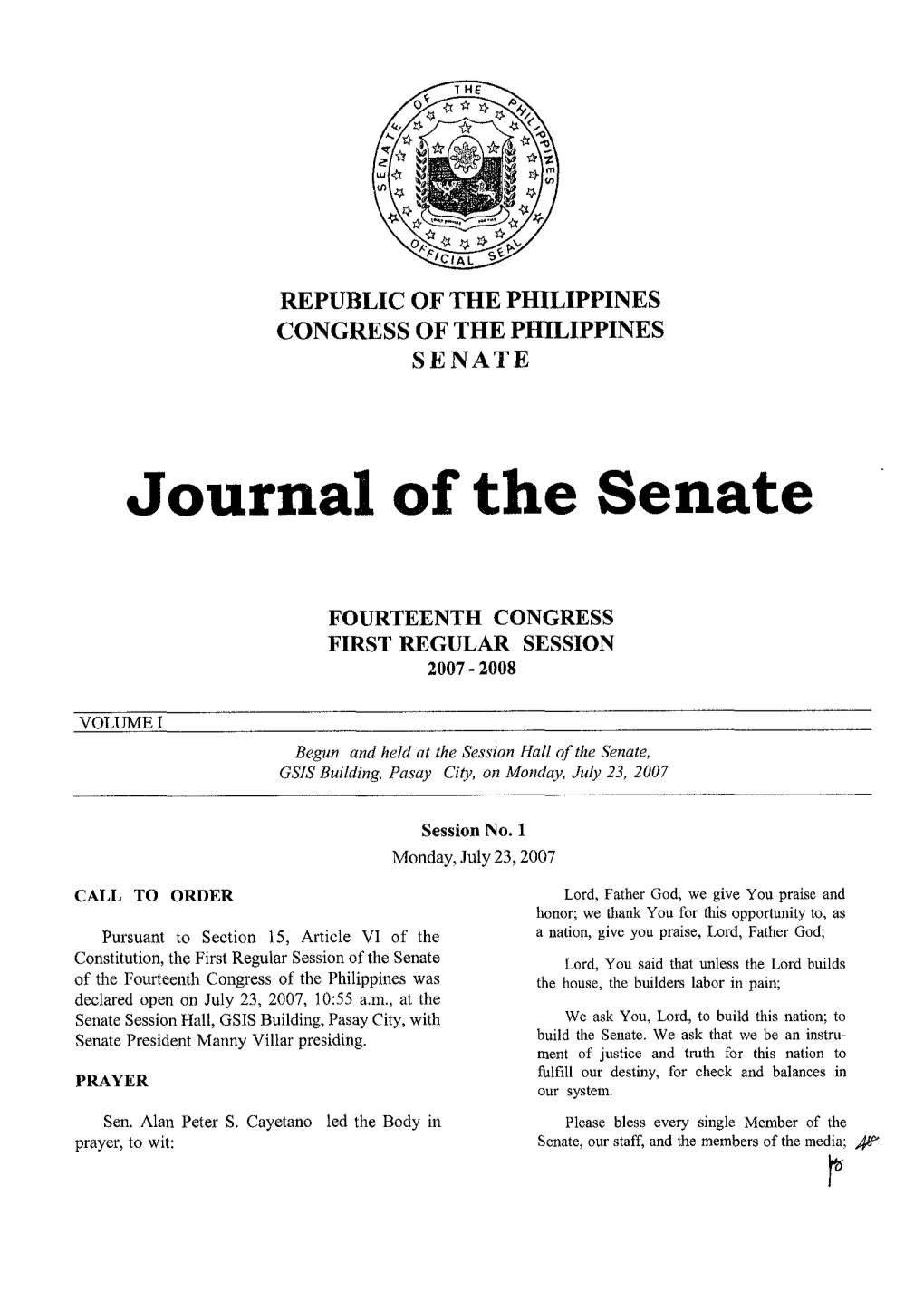 Journal of the Senate