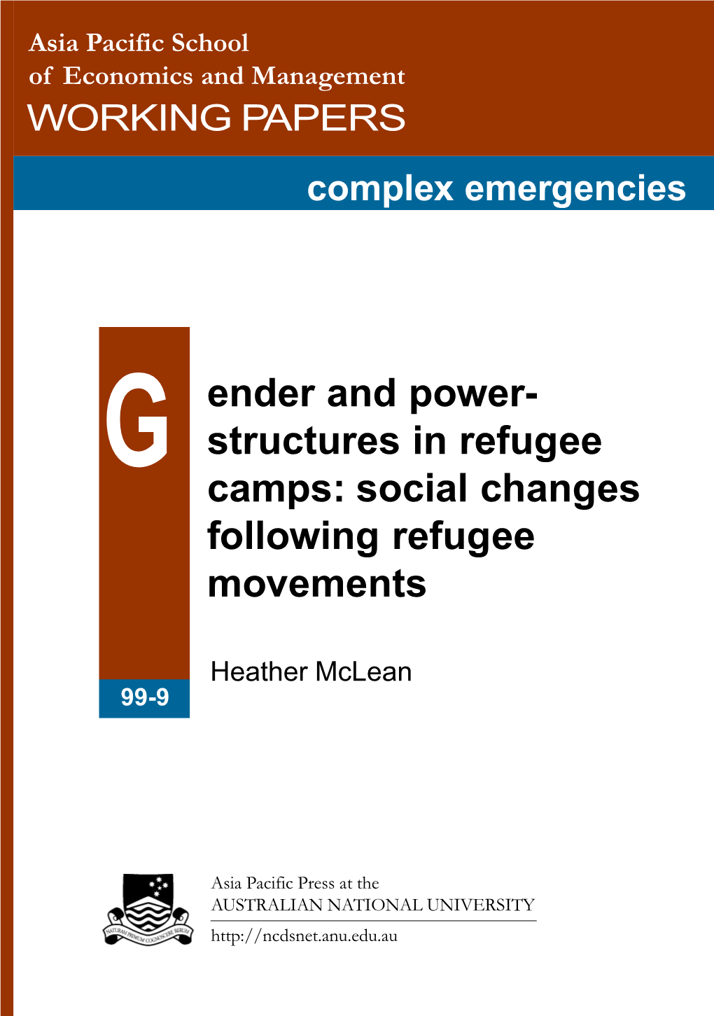 Gender and Power-Structures in Refugee Camps