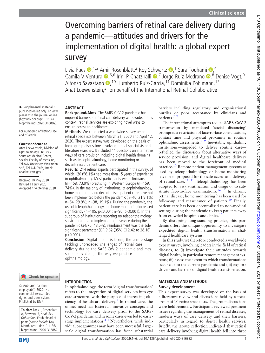 Overcoming Barriers of Retinal Care Delivery During a Pandemic