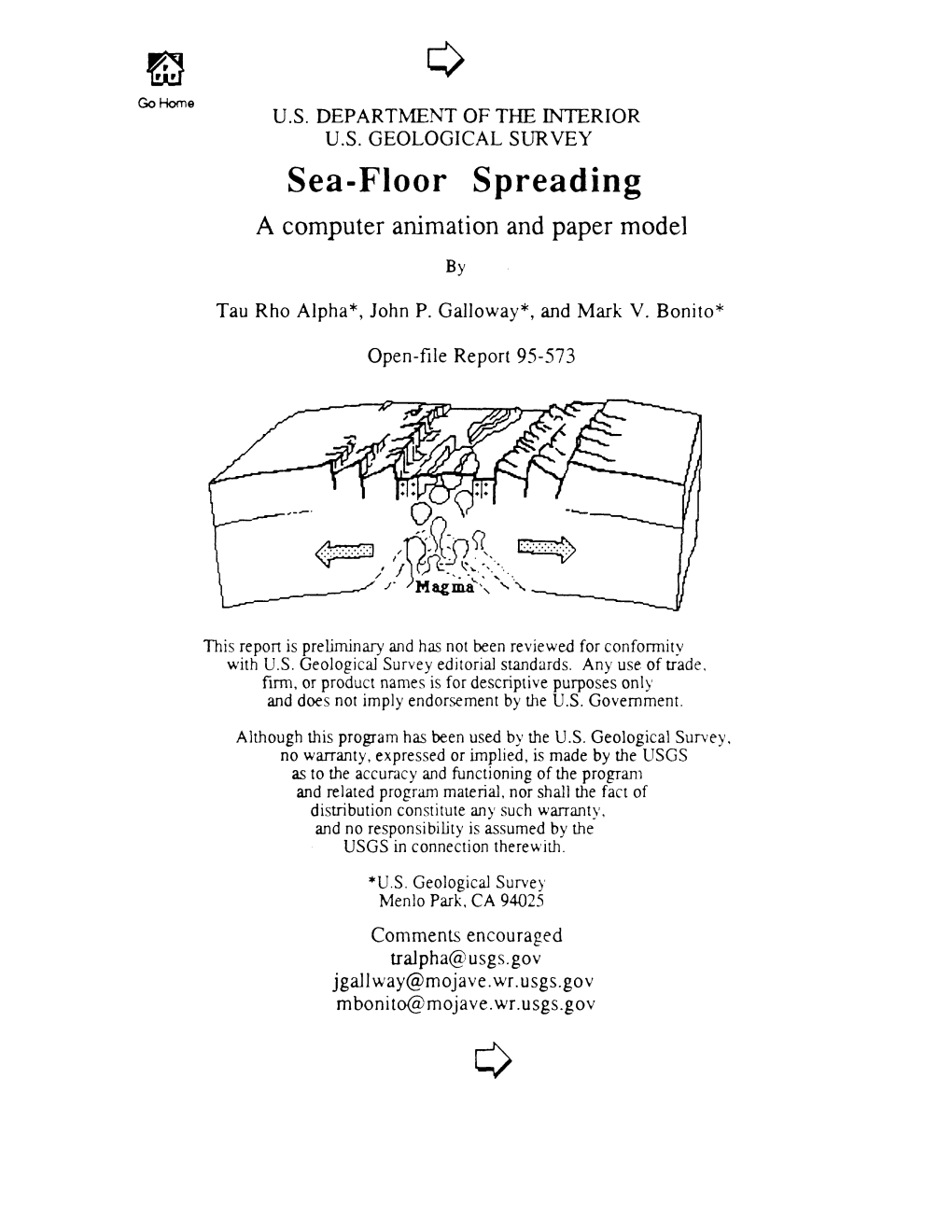 Sea-Floor Spreading a Computer Animation and Paper Model By