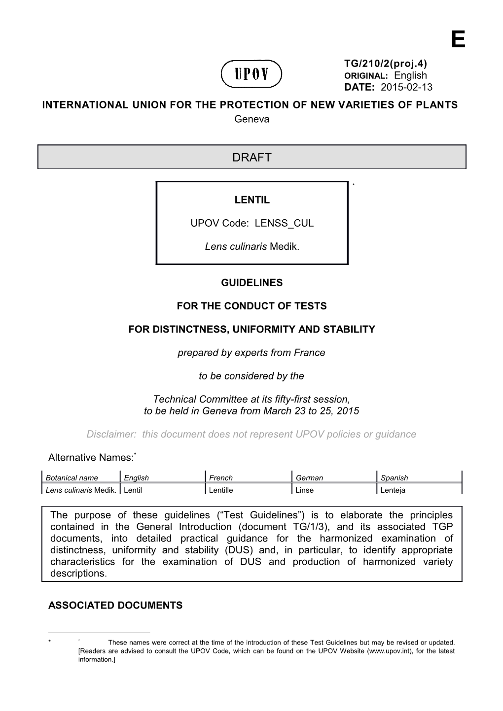 For the Conduct of Tests s5