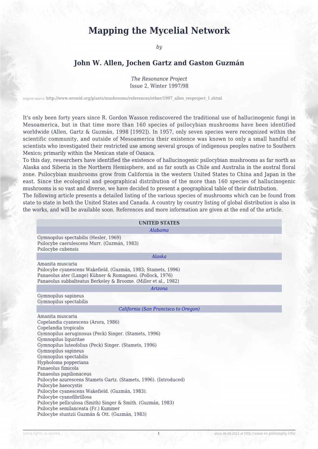 Mapping the Mycelial Network