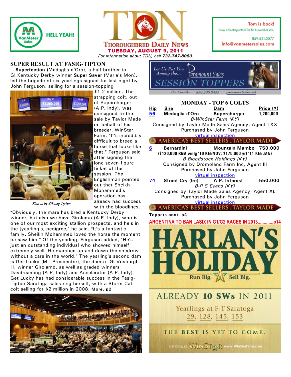 Super Result at Fasig-Tipton Monday