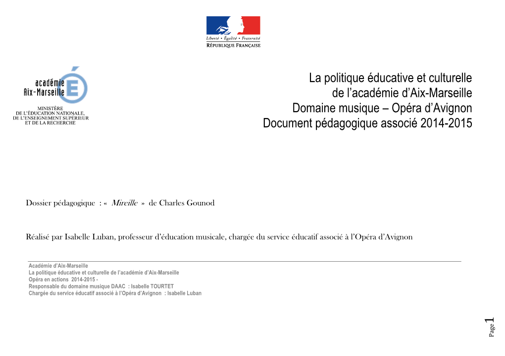 Mireille Dossier Pedagogique