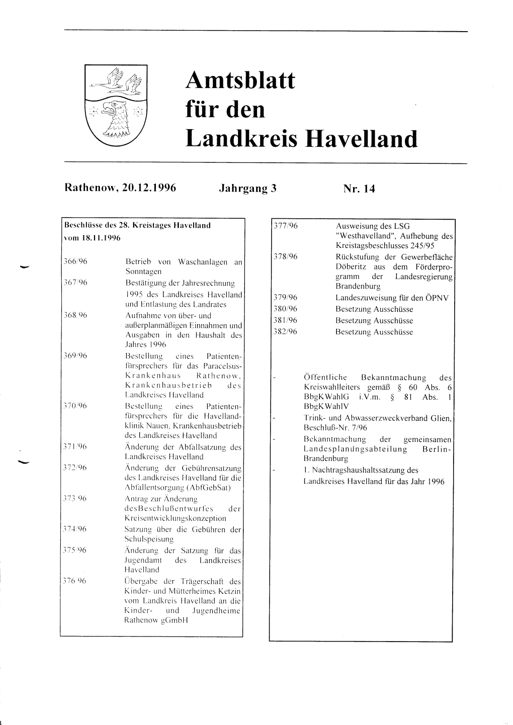 Amtsblatt Für Den Landkreis Havelland Seite84