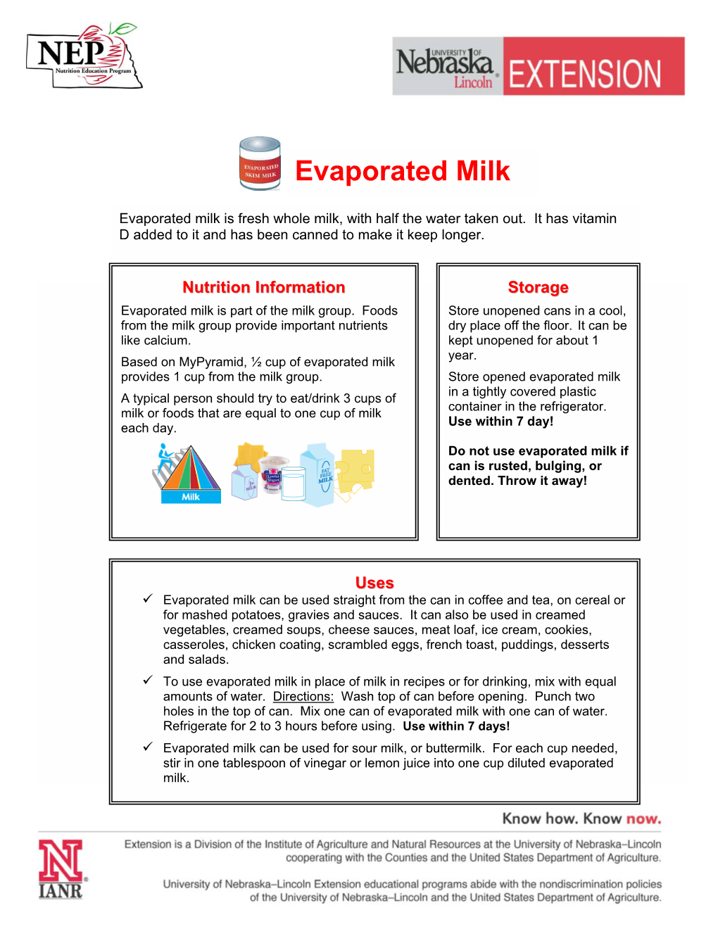Evaporated Milk