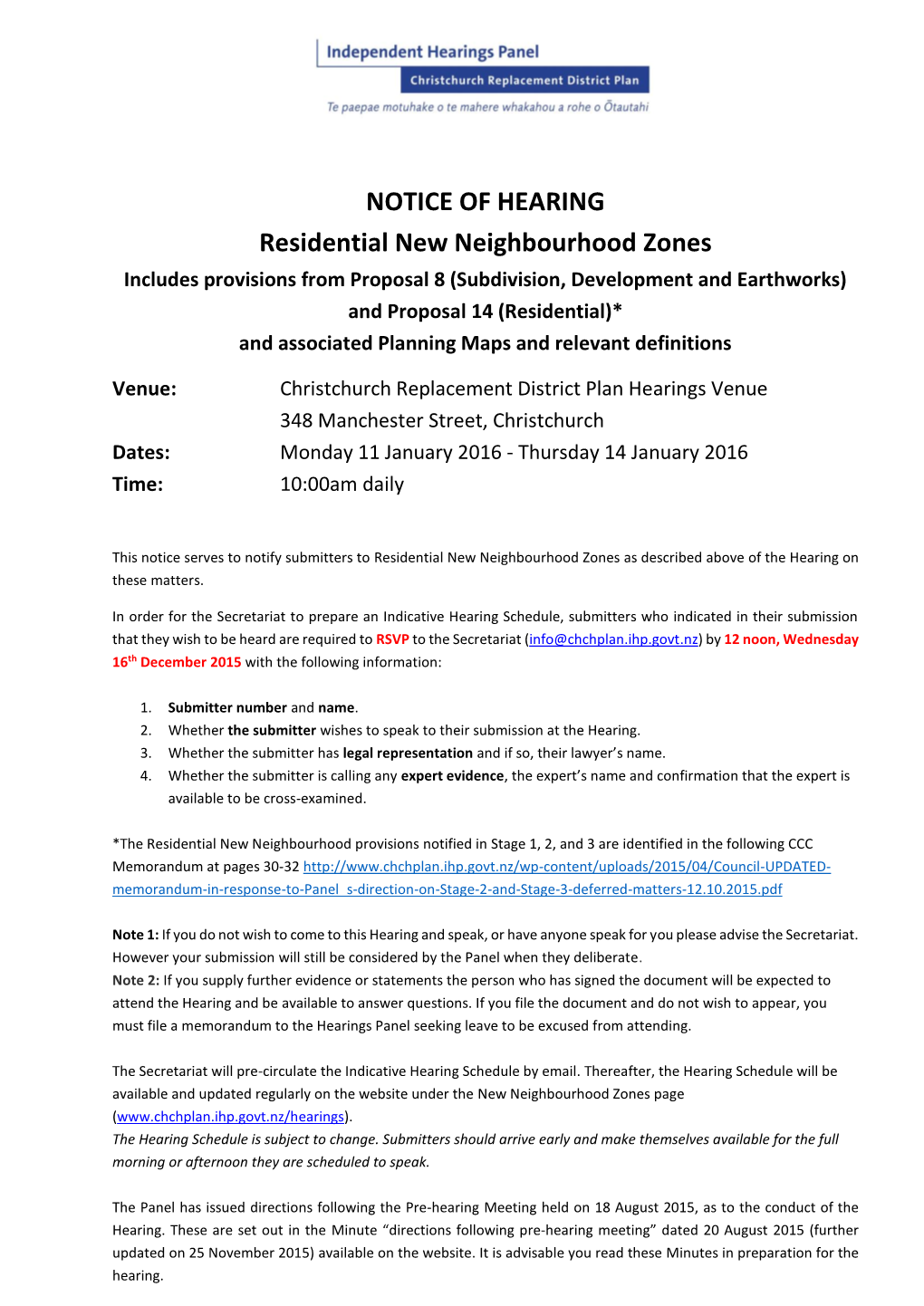 Notice of Hearing – Residential New Neighbourhood Zones.Pdf