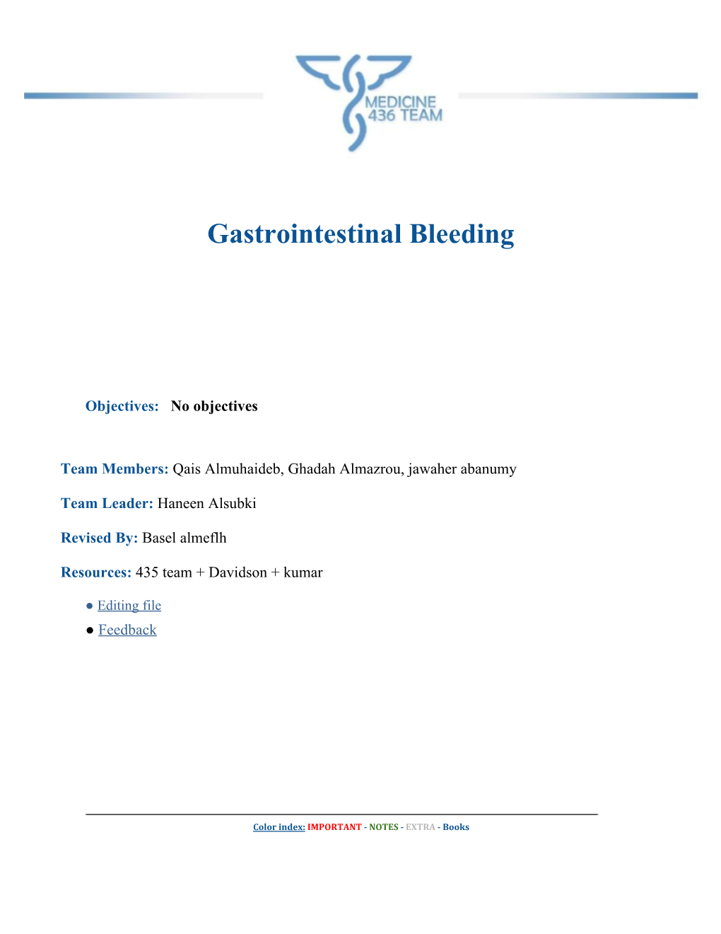 Gastrointestinal Bleeding