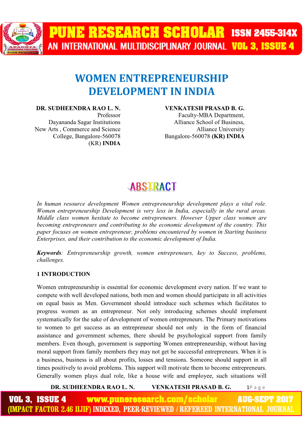 Women Entrepreneurship Development in India