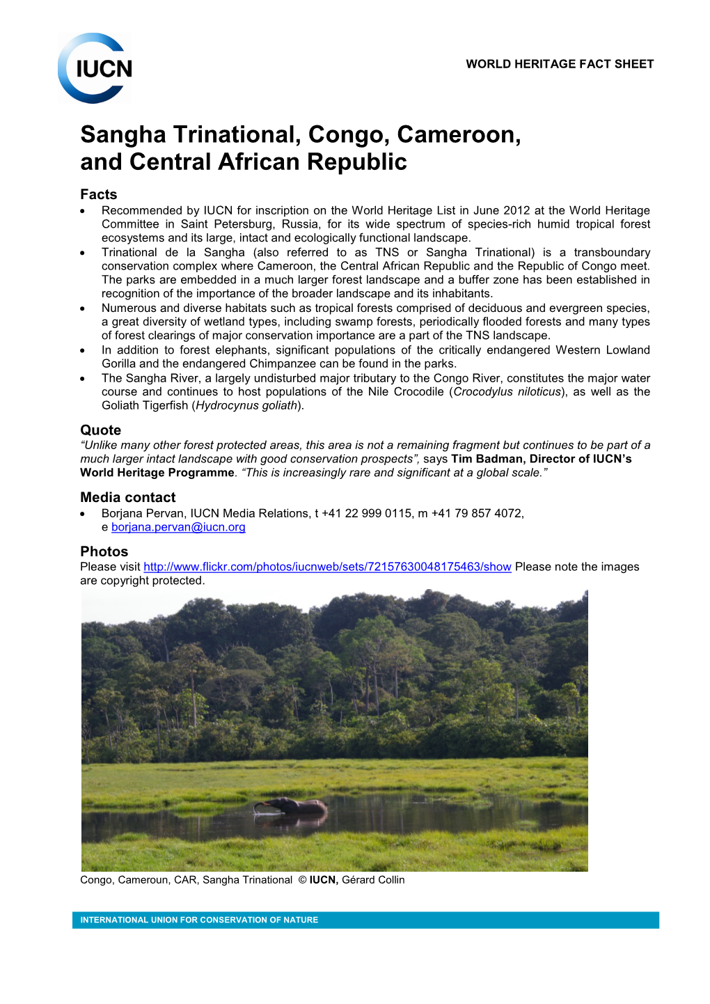 Sangha Trinational, Congo, Cameroon, and Central African Republic