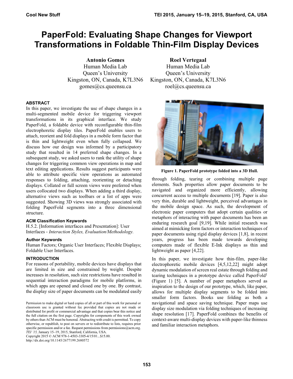 Evaluating Shape Changes for Viewport Transformations in Foldable Thin-Film Display Devices