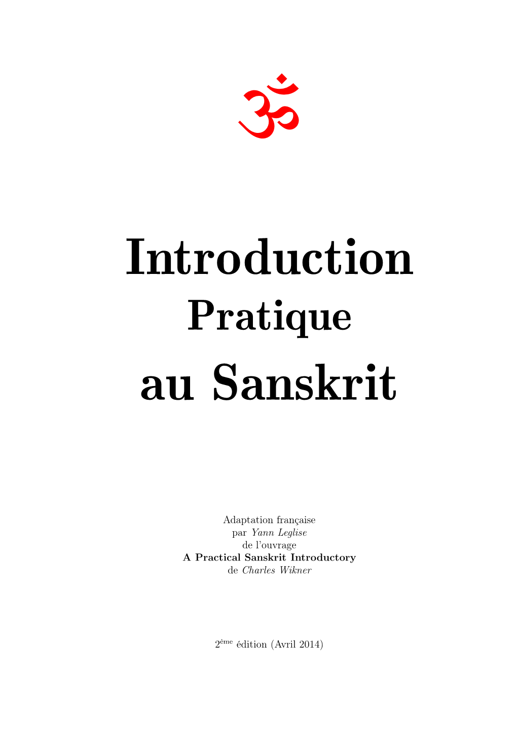 Introduction Au Sanskrit