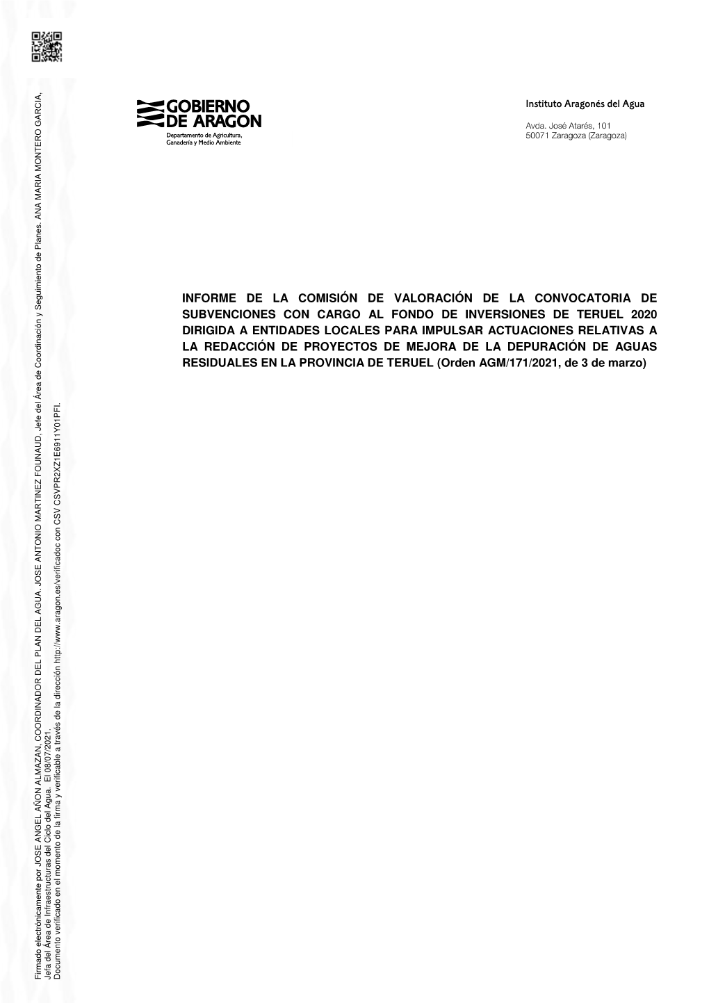 Informe Final De La Comisión De Valoración. (PDF, 1.425