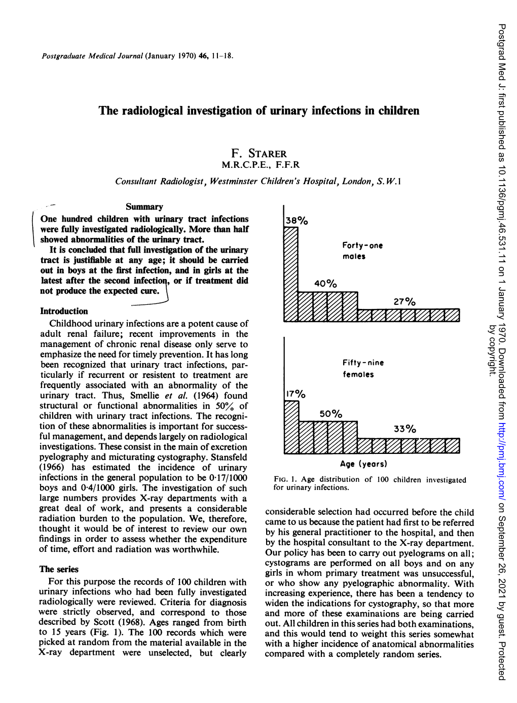 The Radiological Investigation of Urinary Infections in Children