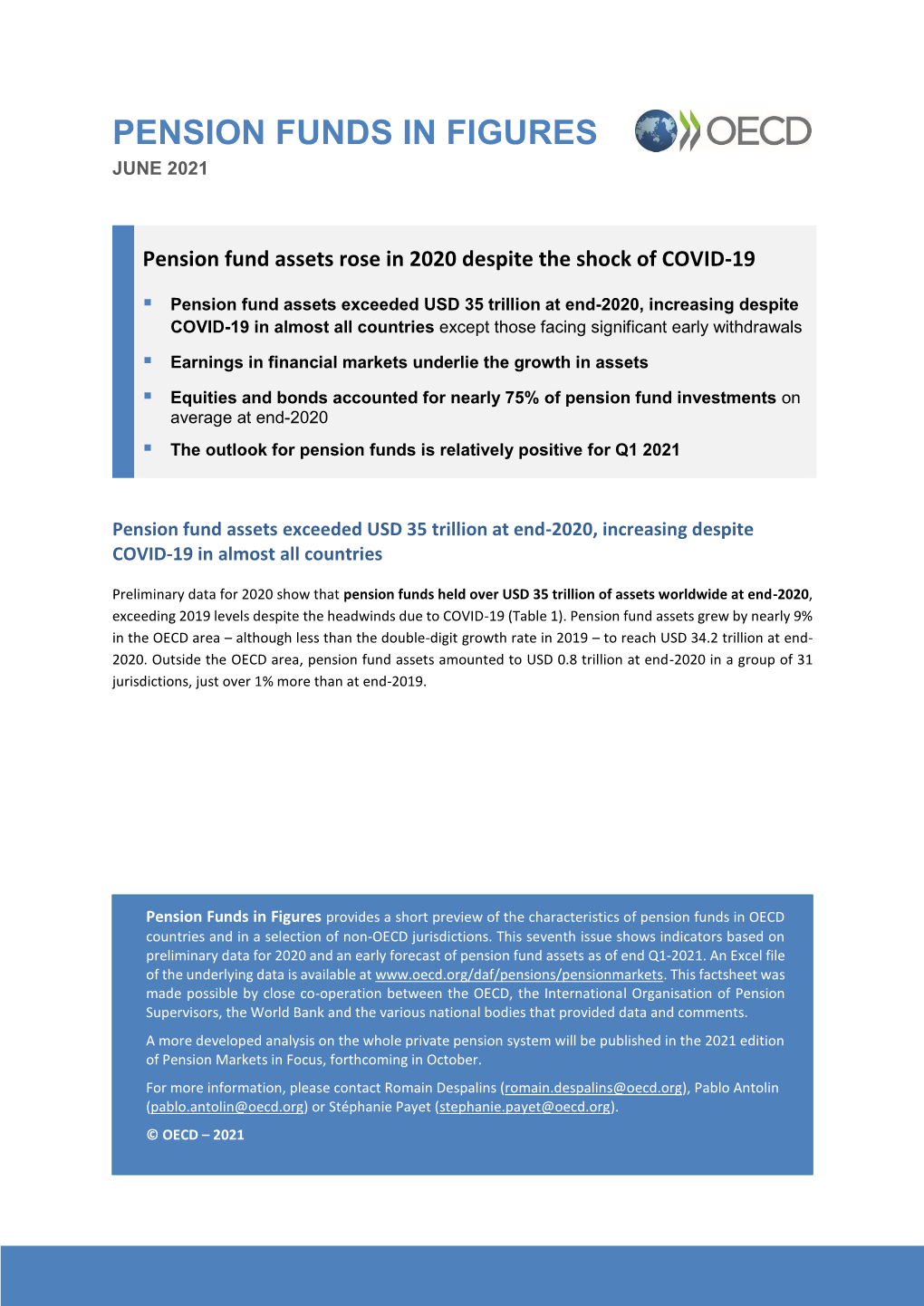 Pension Funds in Figure 2021