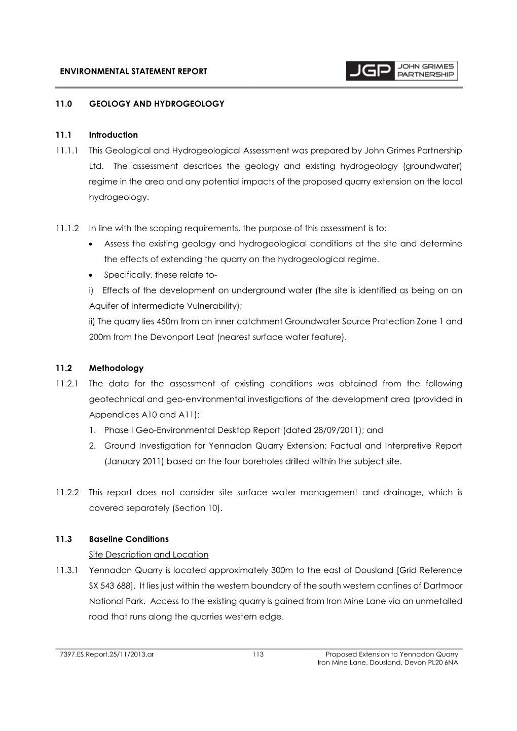 7397 Yennadon EIA 11.0 Geology and Hydrogeology.Pdf