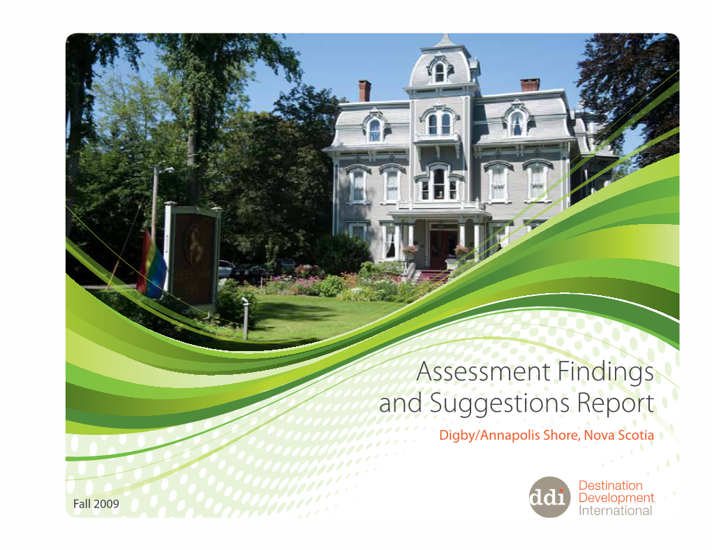 Assessment Findings and Suggestions Report Digby/Annapolis Shore, Nova Scotia