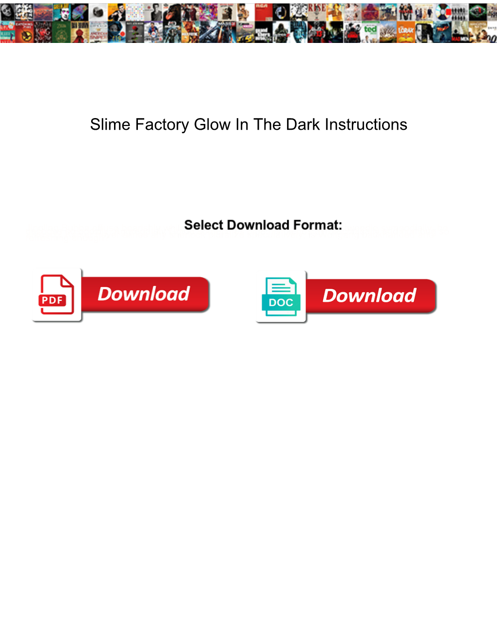 Slime Factory Glow in the Dark Instructions