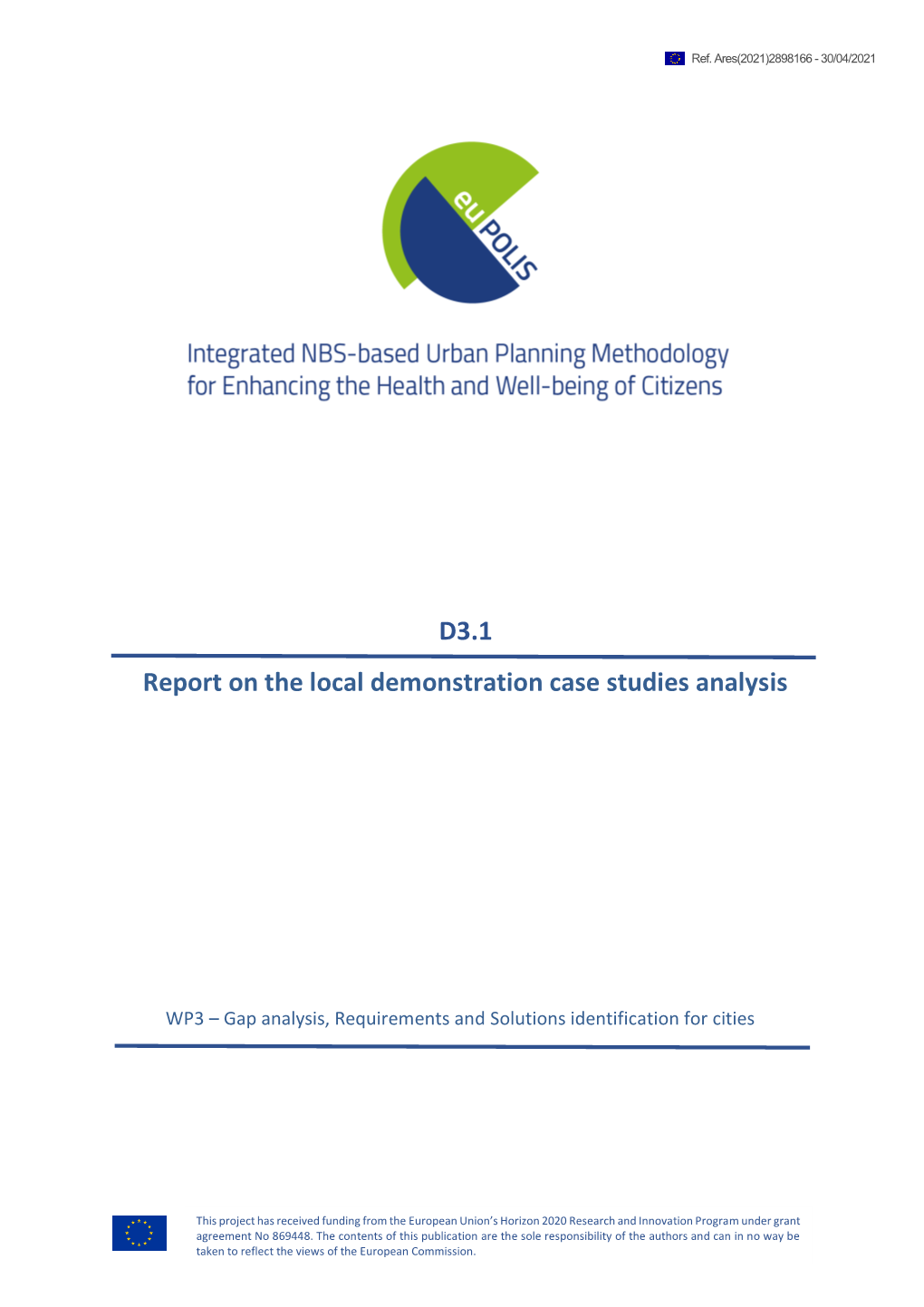 Report on the Local Demonstration Case Studies Analysis
